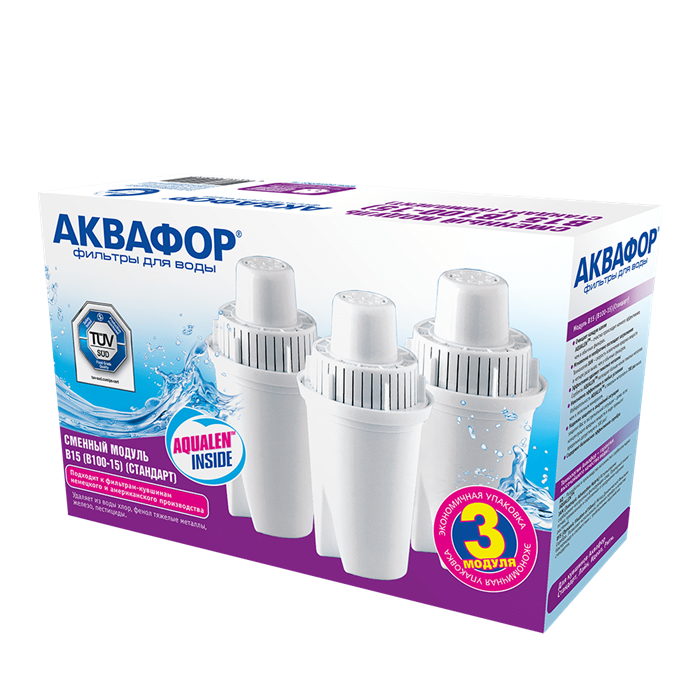 Сменный модуль для кувшинов Аквафор В15 (В100-15) комплект 3шт. 1719