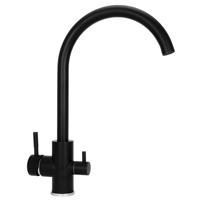 Смеситель Аквабрайт АБФ-3КР-1Ч с подключением к фильтру чёрный 1785