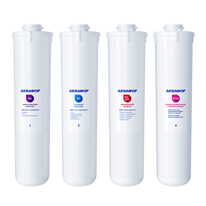 Комплект сменных модулей Аквафор К5-К2-КО-50S-К7М (для DWM-101S) 2176