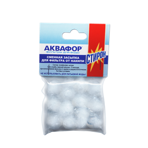 Сменная Засыпка Аквафор для фильтра Стирон от накипи 1889