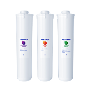 Комплект сменных модулей Аквафор Кристалл А для жесткой воды (K5-KH-K7) 1948